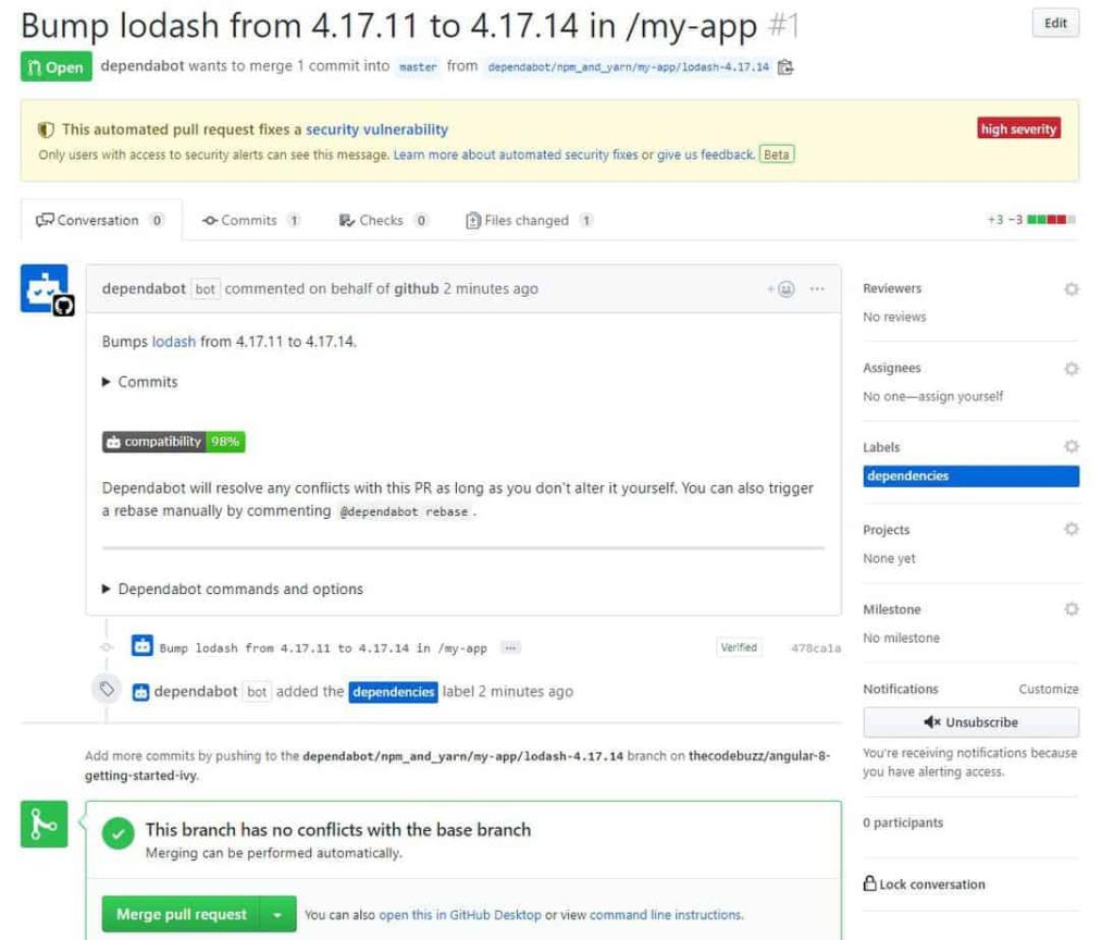 GitHub Security alerts on Vulnerabilities - TheCodeBuzz