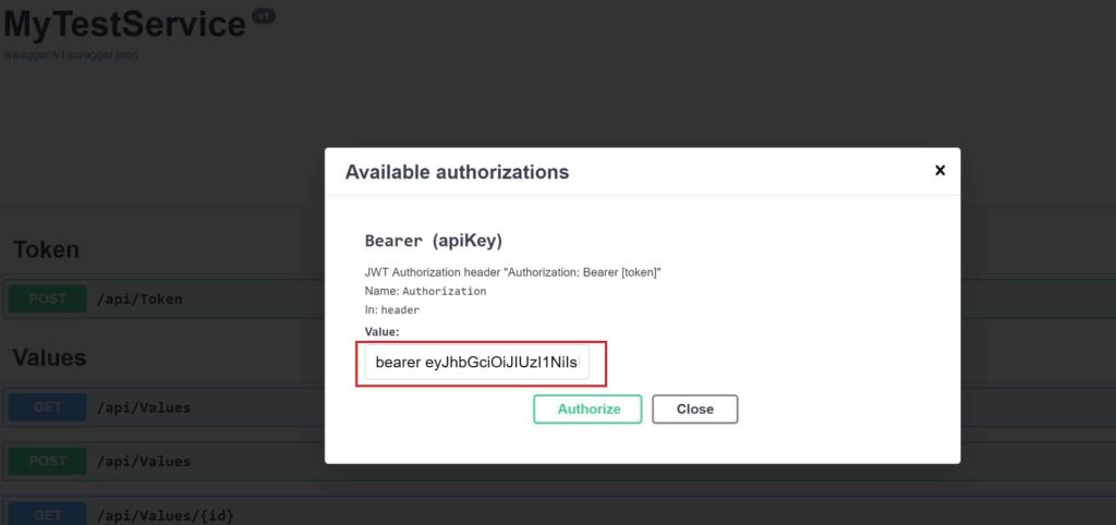 Use JWT Authorization token in Swagger .NET Core | TheCodeBuzz