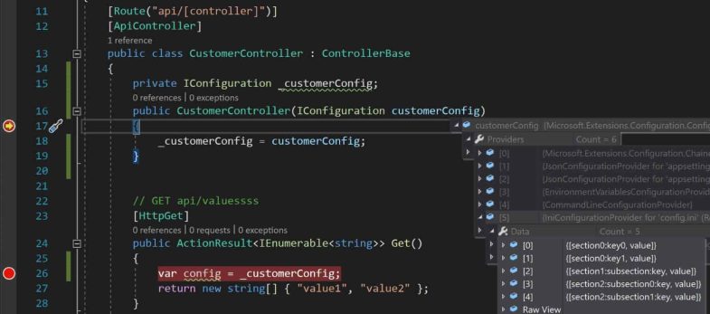 Loading Configuration (.INI , .JSON, .XML) in ASP.NET Core | TheCodeBuzz