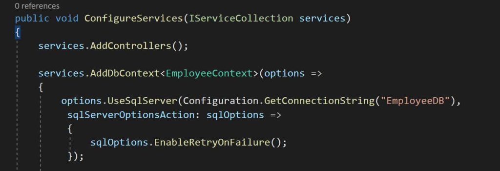 SqlServerRetryingExecutionStrategy does not support for transaction