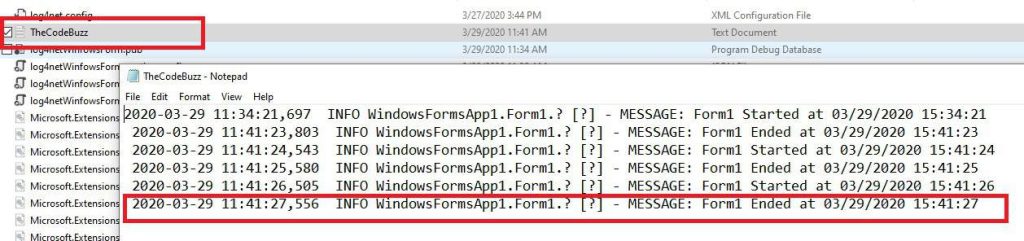 Using Log4Net for Logging in Windows FormDesktop Application