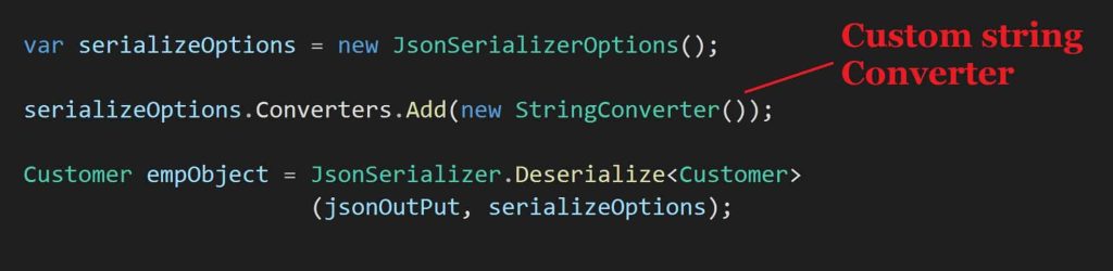 Create Custom Converters for JSON serialization in NET