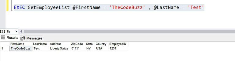 SQL Stored Procedure with examples | TheCodeBuzz