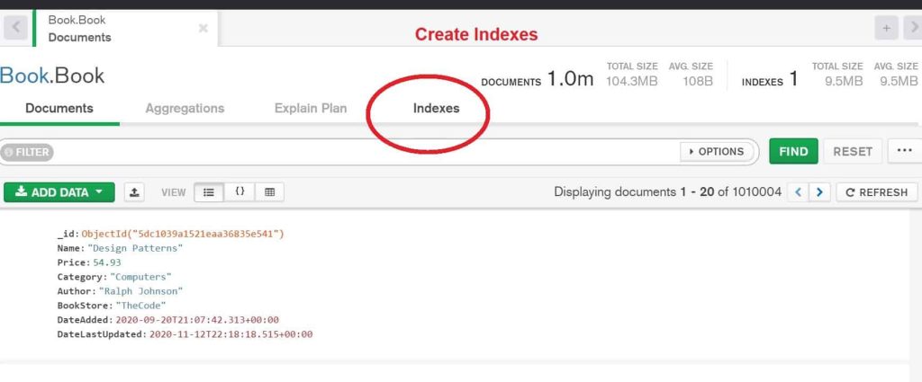 MongoDB Create index