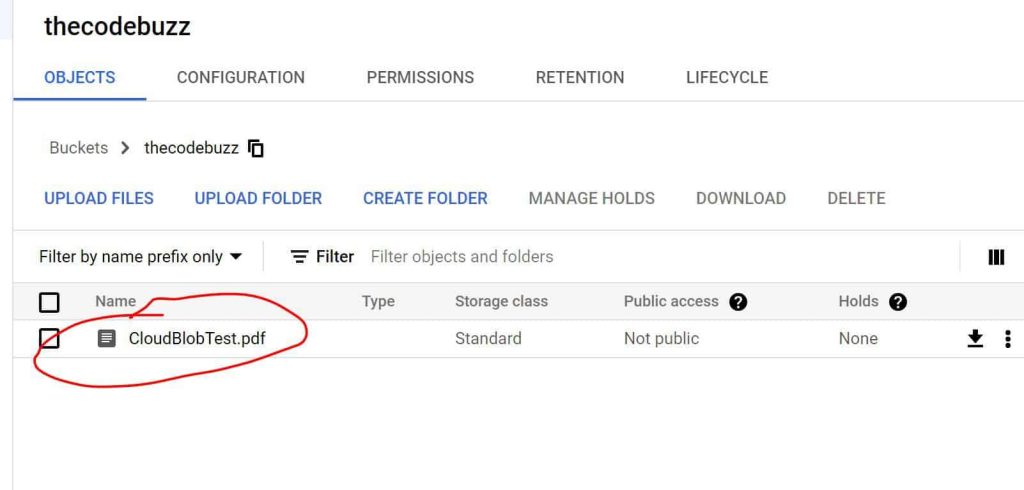 Upload download files Google Cloud Storage using C