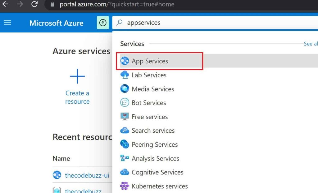 how to define an environment variable on azure