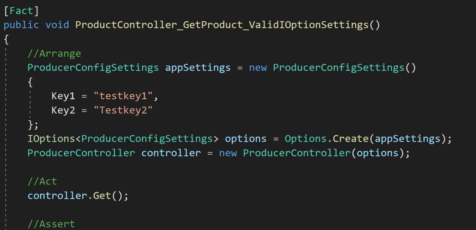 Unit Test and Mock IOptions in .NET Core - TheCodeBuzz