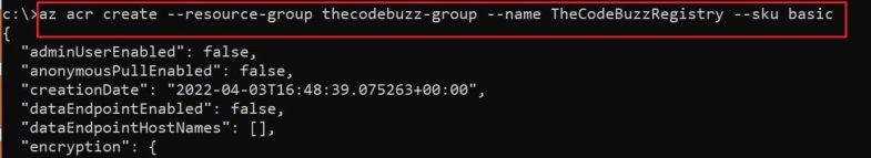 Azure CLI – Push a container to Azure Private Registry - TheCodeBuzz
