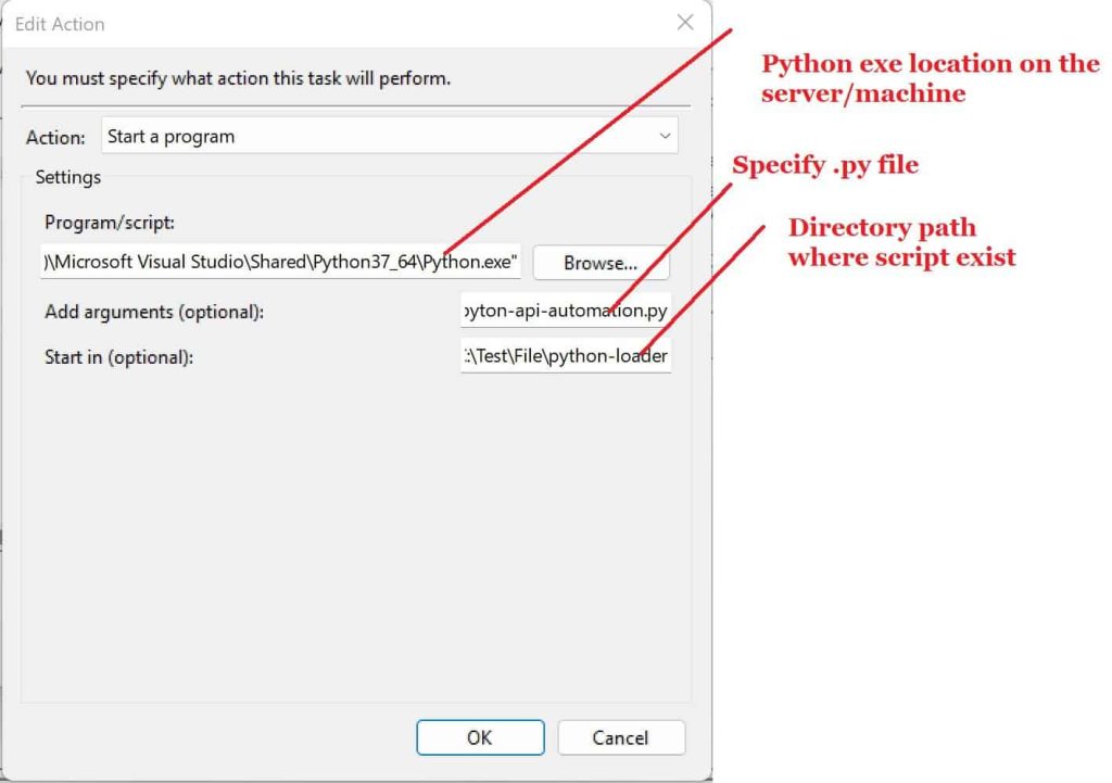 python Task Scheduler 0x1 error windows