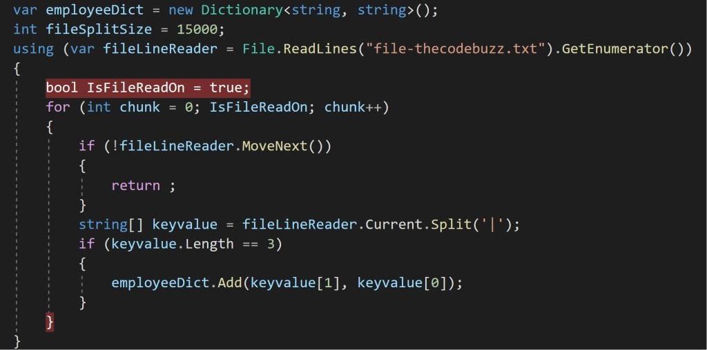 C# Read file as Key value Dictionary 